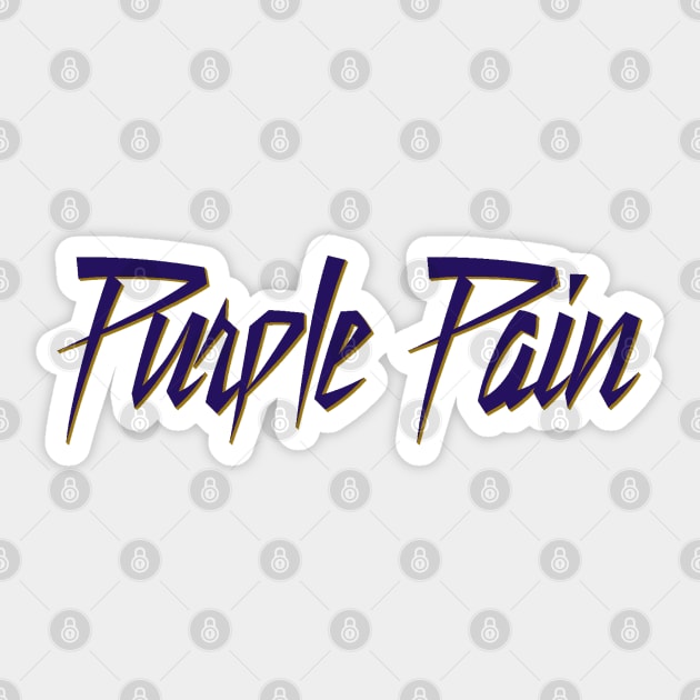 Purple Pain - Balitmore Sticker by The Pixel League